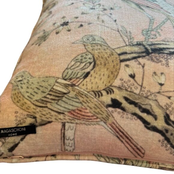 PEACOCK THROW PILLOW by MAGASCHONI HOME Brand New Floral Decor - Picture 3 of 7